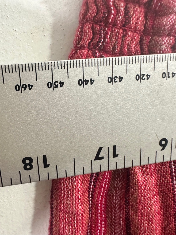 Briggs Shorts Size XL Red Striped Pattern Tassel Drawstring Pockets Linen Blend - Picture 9 of 15